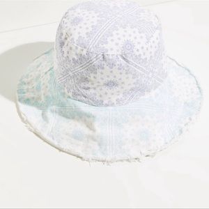 Free People Orchard Print Bucket Hat Ivory Combo